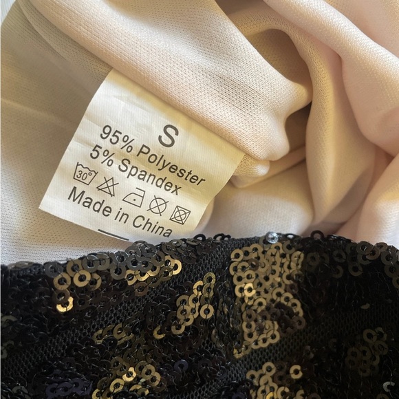 Black Sequined Dress Pants - Picture 5 of 8